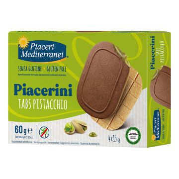 Piaceri mediterranei piacerini tabs pistacchio 4 pezzi da 15 g