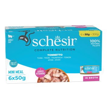 Schesir Gatto Lattina In Acqua Di Cottura Multipack Adulto Tonnetto Cf. (6X50) Gr