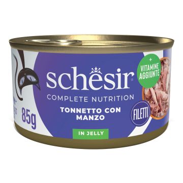 Schesir Gatto Lattina In Jelly Adulto Tonnetto & Manzo 85 Gr