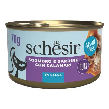 Schesir cat filetti sgombro e sardine con calamari 70 g Schesir cat filetti sgombro e sardine con calamari 70 g