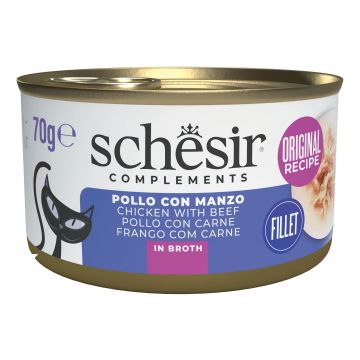 Schesir cat pollo con manzo 70 g