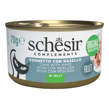 Schesir cat tonnetto con nasello lattina 70 g