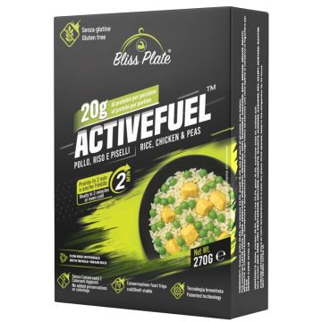 Bliss plate active fuel pollo riso e piselli 270 g