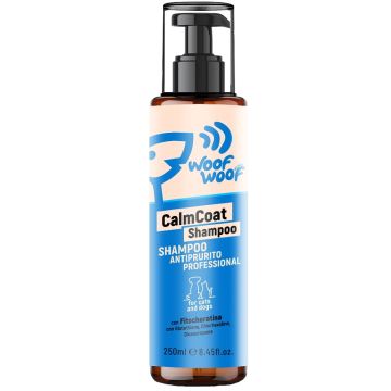 Woof woof wellness calmcoat shampoo igienizzante, antisebo e antiprurito 250 ml