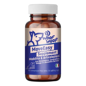 Woof woof wellness moveease supplement articolazioni cani 100 compresse Woof woof wellness moveease supplement articolazioni cani 100 compresse