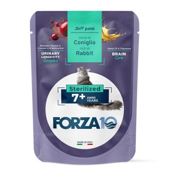 Forza 10 maintenance cat adult 7+ anni sterilized coniglio wet pate' '80 g