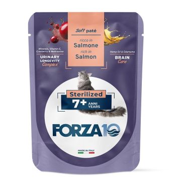 Forza 10 maintenance cat adult 7+ anni sterilized salmone wet pate' 80 g