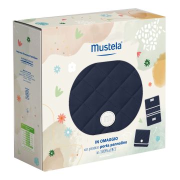 Mustela cofanetto porta pannolino 1 fluido detergente 300 ml+ 1 pasta cambio 50 ml + porta pannolino in omaggio