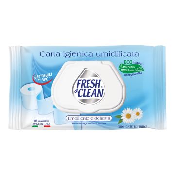 Fresh&clean carta igienica umidificata 48 pezzi