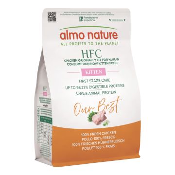 Almo hfc crocchette gatto our best kitten pollo 300 g