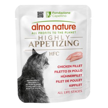 Hfc highly appetizing cat 50 g pouch filetto di pollo