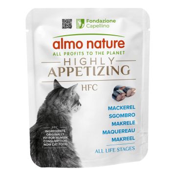 Hfc highly appetizing cat 50 g pouch sgombro