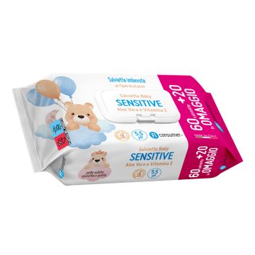 Farmacie indipendenti salviette baby sensitive aloe vera e vitamina e 60 salviette + 20 in omaggio Farmacie indipendenti salviette baby sensitive aloe vera e vitamina e 60 salviette + 20 in omaggio