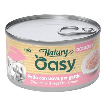 Oasy wet cat natury cooking broth pollo uova gattini 85 g