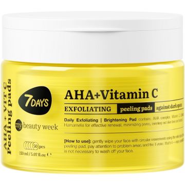7days peeling pad viso esfoliante 50 pezzi
