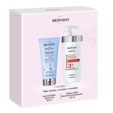 Biopoint hydra touch new 1 bagnocrema idratante 200 ml + 1 crema corpo idratante rassodante collagene 400 ml