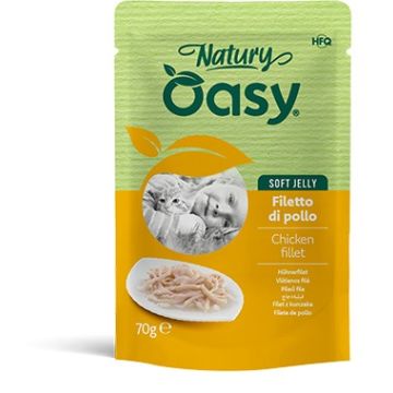 Oasy wet cat natury soft jelly filetto di pollo busta 70 g