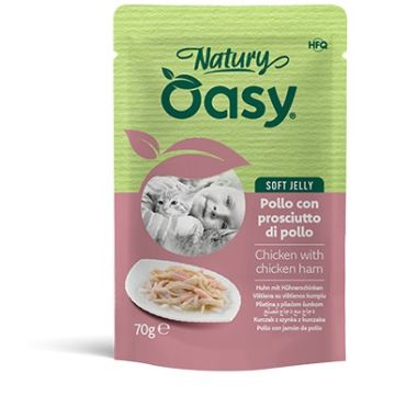Oasy wet cat natury soft jelly pollo con prosciutto di pollo busta 70 g