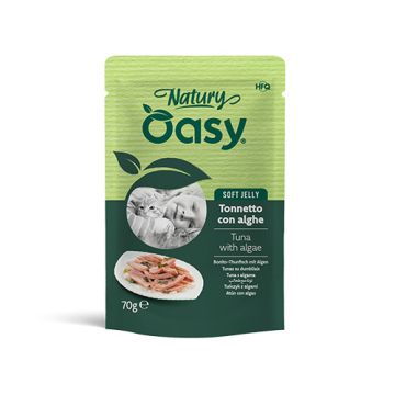 Oasy wet cat natury soft jelly tonnetto con alghe busta 70 g