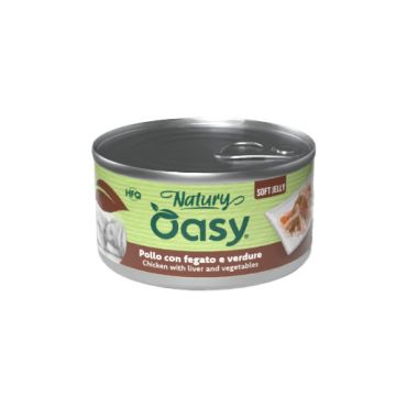 Oasy wet dog natury soft jelly pollo con fegato e verdure lattina 150 g
