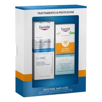 Eucerin sun anti eta' routine pack q1 2026 1 hf+3x effect siero anti rughe 30 ml + 1 hydro protect spf 50+ 50 ml Eucerin sun anti eta' routine pack q1 2026 1 hf+3x effect siero anti rughe 30 ml + 1 hydro protect spf 50+ 50 ml