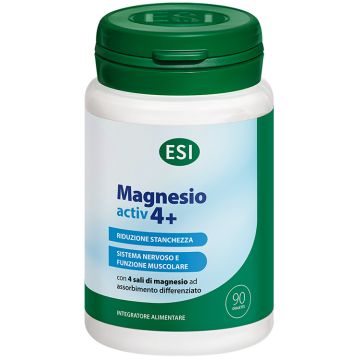 Esi magnesio activ 4+ 90 ovalette senza glutine