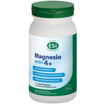 Esi magnesio activ 4+ 200 g senza glutine