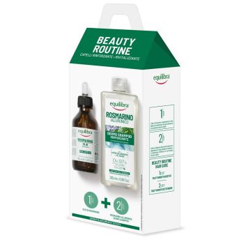Equilibra beauty routine capelli rinforzante rivitalizzante 1 olio di rosmarino 100 ml + 1 rosmarino dermo shampoo 265 ml Equilibra beauty routine capelli rinforzante rivitalizzante 1 olio di rosmarino 100 ml + 1 rosmarino dermo shampoo 265 ml