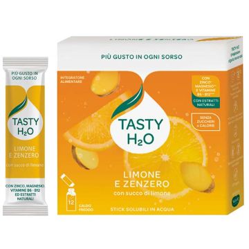 Tasty h2o limone zenzero 12 stick