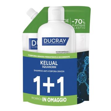 Kelual squanorm kit forfora grassa 400 ml 1+1 ricarica in omaggio