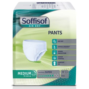 Pannolone soffisof air dry pants super medium 9 pezzi