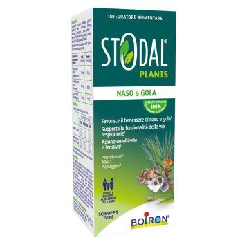 Stodal plants naso e gola sciroppo 150 ml senza glutine naturalmente privo di lattosio