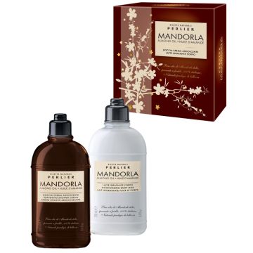 Mandorla cofanetto doccia crema addolcente 250 ml + latte idratante corpo 250 ml