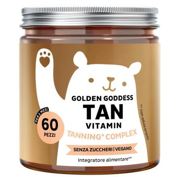 Bears with benefits golden goddess tan vitamin 60 caramelle gommose con edulcoranti senza zuccheri senza glutine
