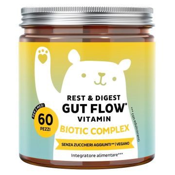 Bears with benefits rest&digest gut flow vitamin 60 caramelle gommose con edulcoranti senza zuccheri