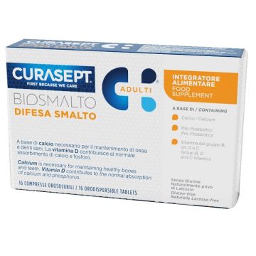Curasept biosmalto difesa smalto adulti 16 compresse orosolubili