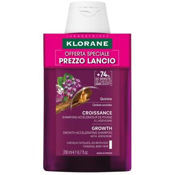 Klorane shampoo chinina crescita 200 ml prezzo lancio