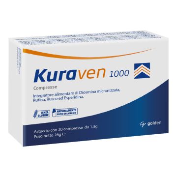 Kuraven 1000 20 compresse da 1,3 g senza glutine naturalmente privo di lattosio
