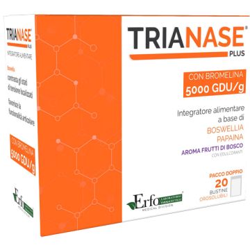 Trianase plus frutti bosco 20 bustine senza glutine naturalmente privo di lattosio con edulcorante