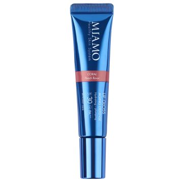 Miamo skincolor care lip gloss aging defense spf 30+ coral peach flavor 15 ml