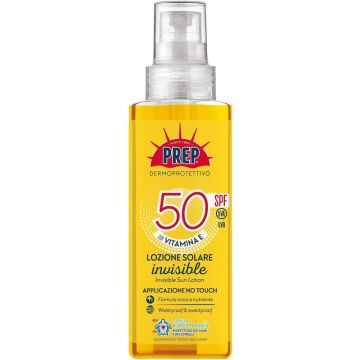 Prep dermoprotettivo lozione solare invisible spf50 con vitamina e water resistant 175 ml