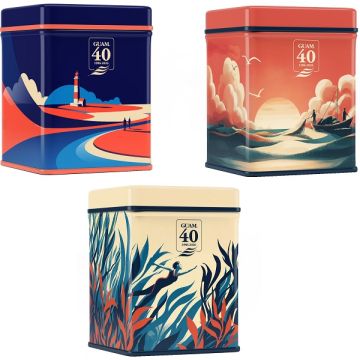 Guam fanghi d'alga 1 kg + alga booster polvere ultrafine d'alga marina 15 g + latta decorativa