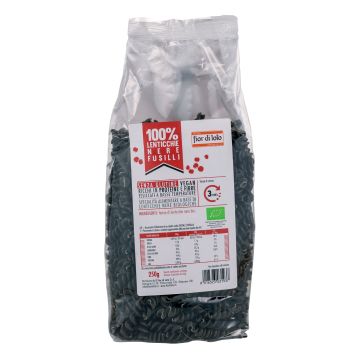 Fusilli di lenticchie nere bio 250 g Fusilli di lenticchie nere bio 250 g