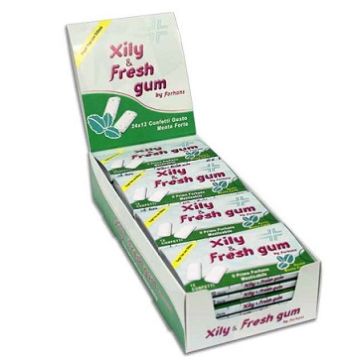 Forhans gomma da masticare xyli&fresh gum 12 confetti menta forte