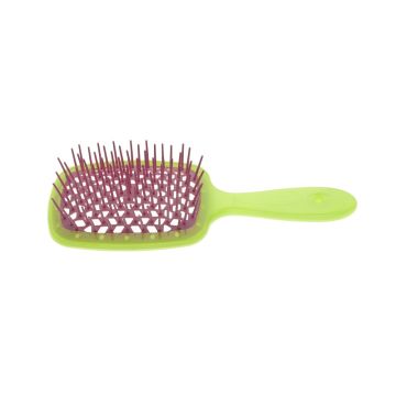 Superbrush spazzola verde con riccio fucsia