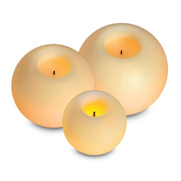 Candela led sfera grande cera