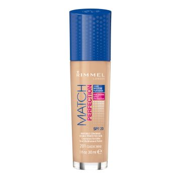 RIMMEL - Match Perfection Foundation - Fondotinta Liquido 201 Classic Beige