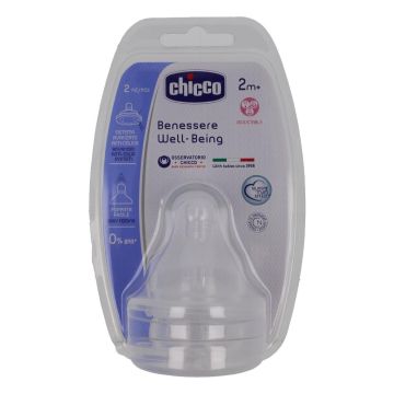 Chicco Tettarella Benessere Regol 2pezzi Silicone