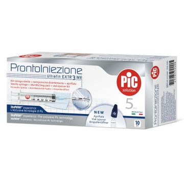 Siringa pic solution pronta iniezione ago montato misura gauge 23 1 1/4 10 pezzi
