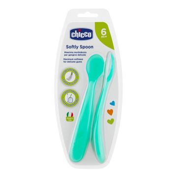 Chicco Cucchiao Siliconeicone Maschile +6m